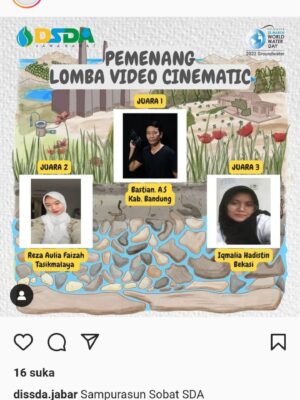 OSIS : Juara 3 Lomba Cinematic Hari Air Dunia ke-30 Tahun 2022