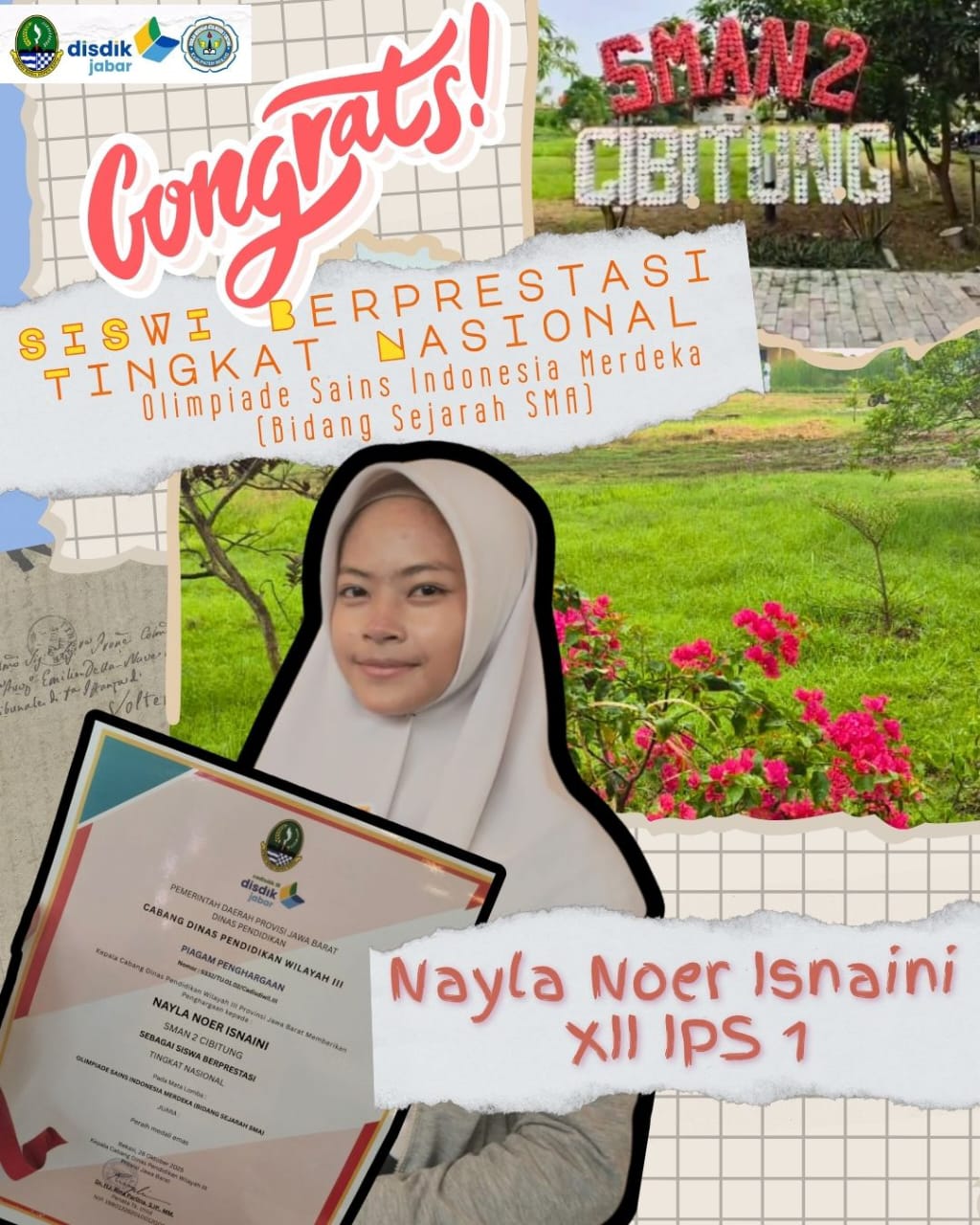 Peraih Medali Emas Olimpiade Sains Indonesia Merdeka (Bidang Sejarah SMA)