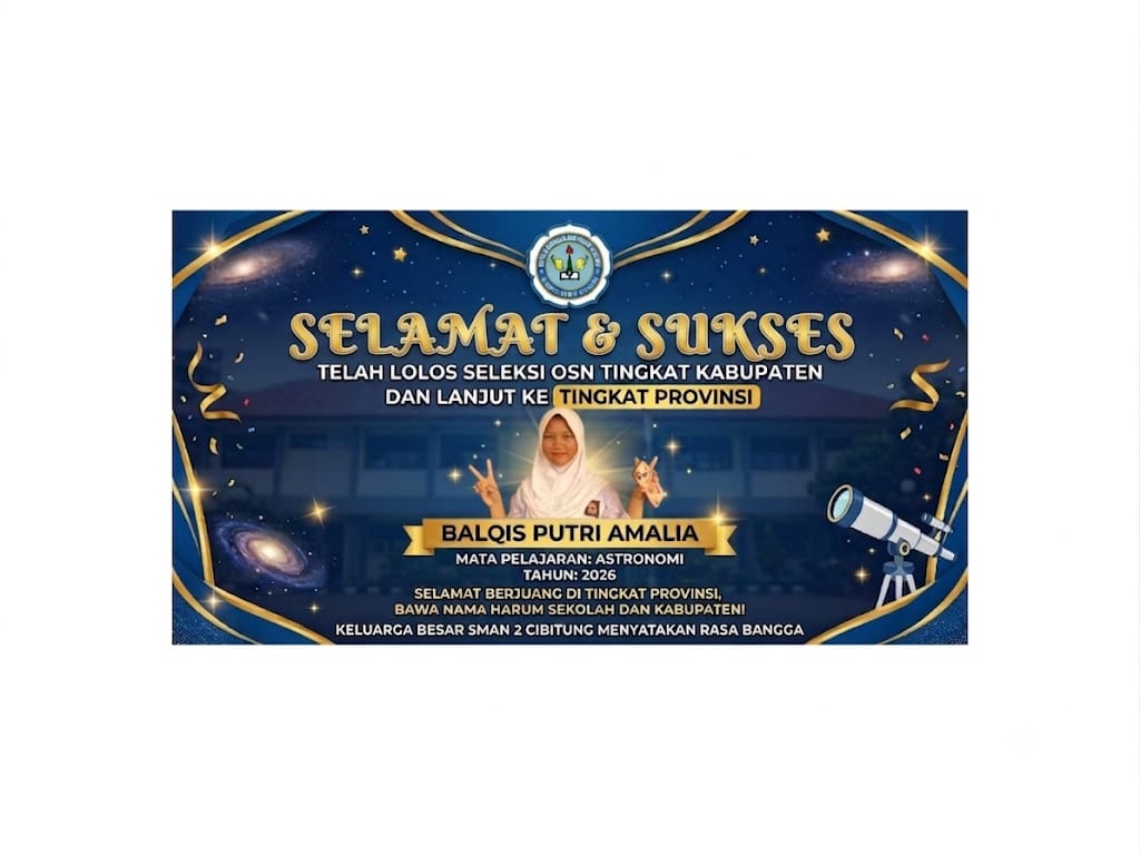 Balqis Putri Amalia, Lolos OSNK Mata Pelajaran Astronomi Balqis Putri Amalia, Lolos OSNK Mata Pelajaran Astronomi